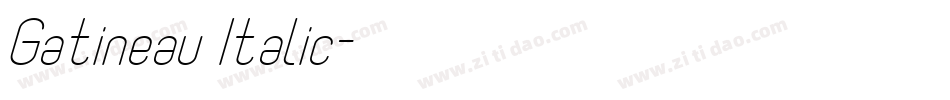 Gatineau Italic字体转换